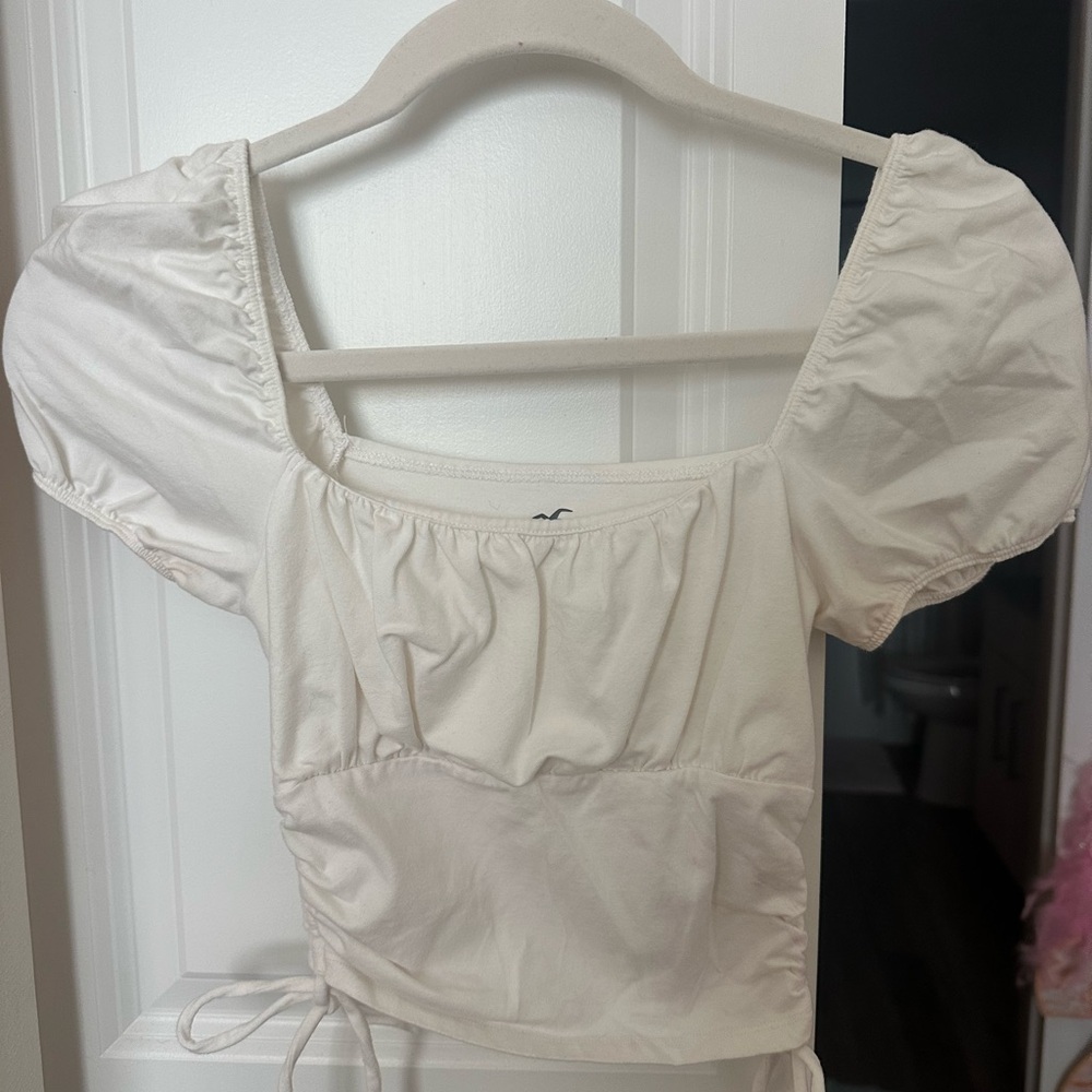 Hollister Cream Puff Sleeve Blouse